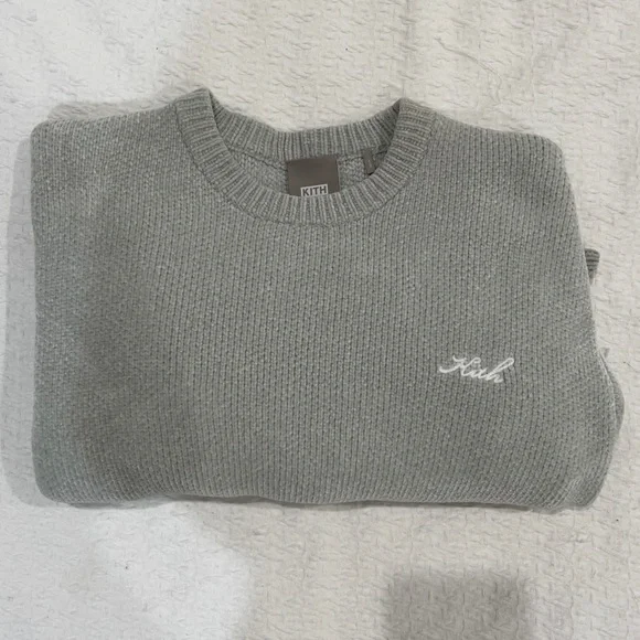 Kith cropped women’s knit sweater - light green/blue - Picture 4 of 7